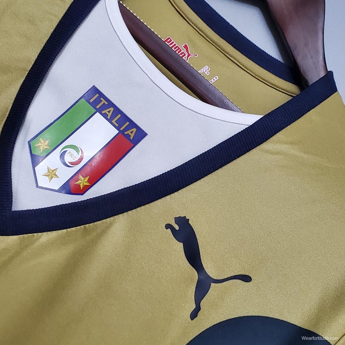 Retro 2006 Italy Golden Soccer Jersey