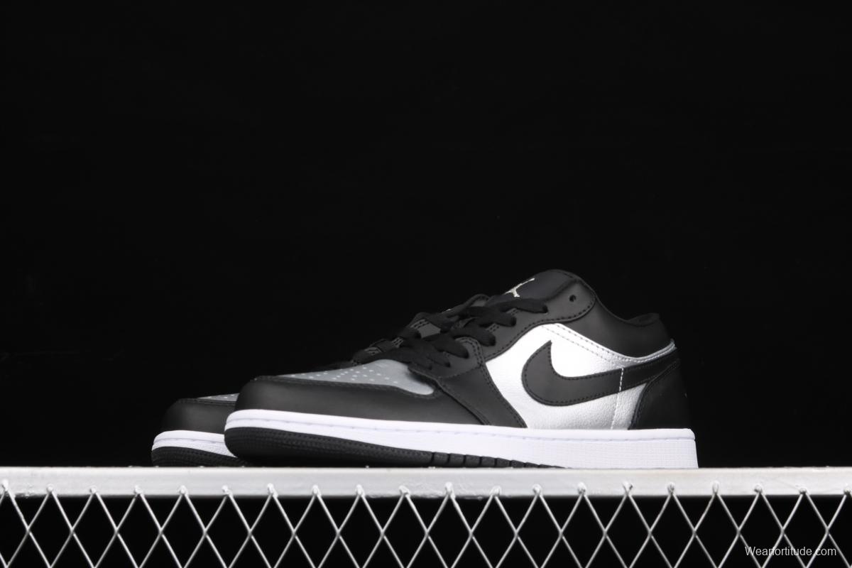 Air Jordan 1 Low low-top black silver culture leisure sports shoes DA5551-001