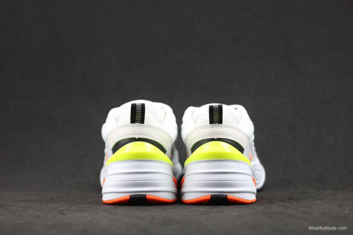 NIKE M2K Tekno white and yellow orange color retro sports daddy shoes AV4789-004