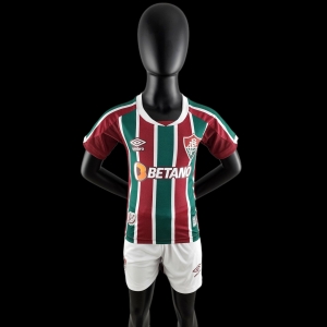 22/23 Kids Kit Fluminense Home Size16-28 Soccer Jersey