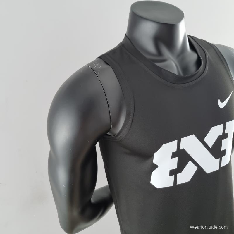 2022 Nike Black Vest Shirts "3X3 Logo"#K000197