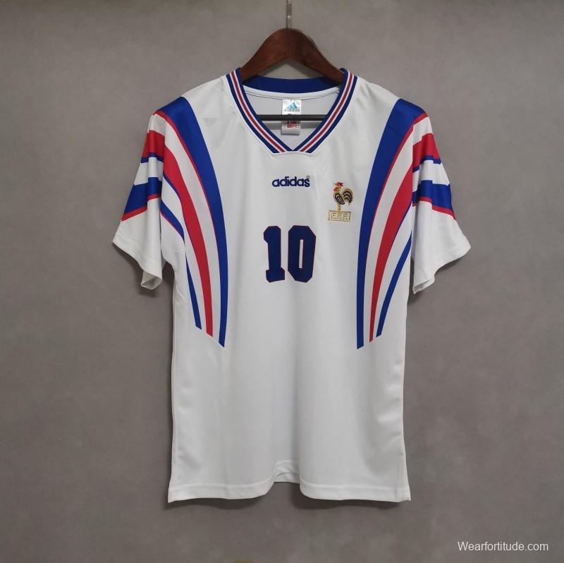 Retro 1996 France Away Soccer Jersey