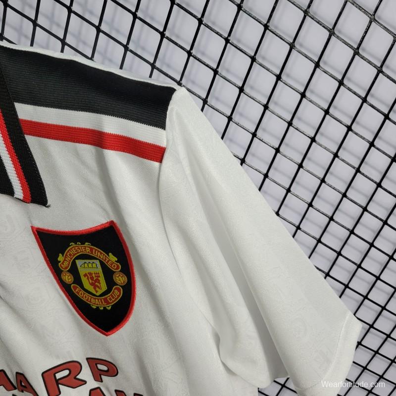 Retro 97-99 Manchester United White Jersey