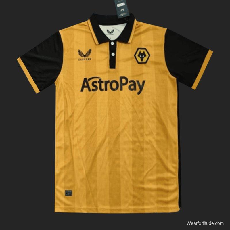 23/24 Wolverhampton Wanderers Yellow POLO Jersey